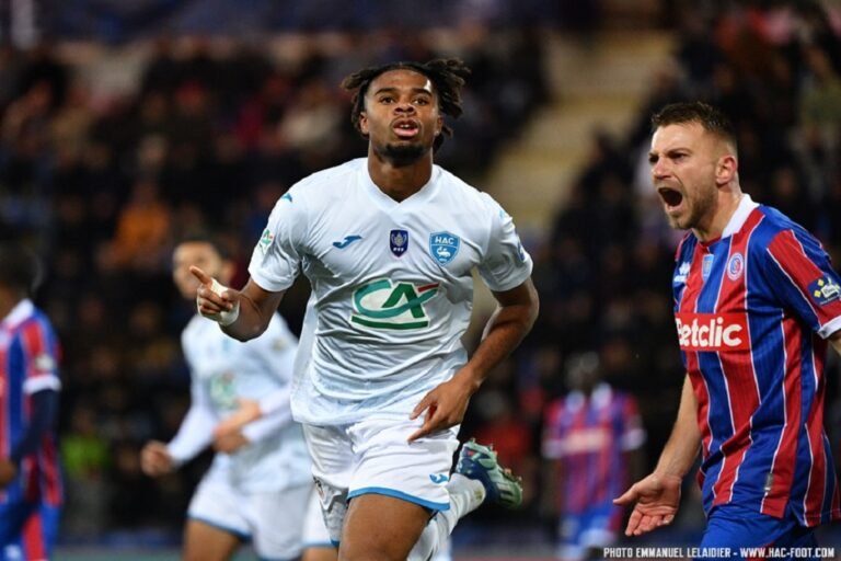 Steve Ngoura - HAC - Châteauroux - Berrichonne - Coupe de France - 16es de finale - Emmanuel Lelaidier - HAC foot