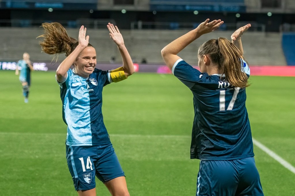 HAC - Le Havre - Arkema Première Ligue - Damien Patard - hac-foot.com - hacmen.fr - Madeline Roth - Romane Enguehard